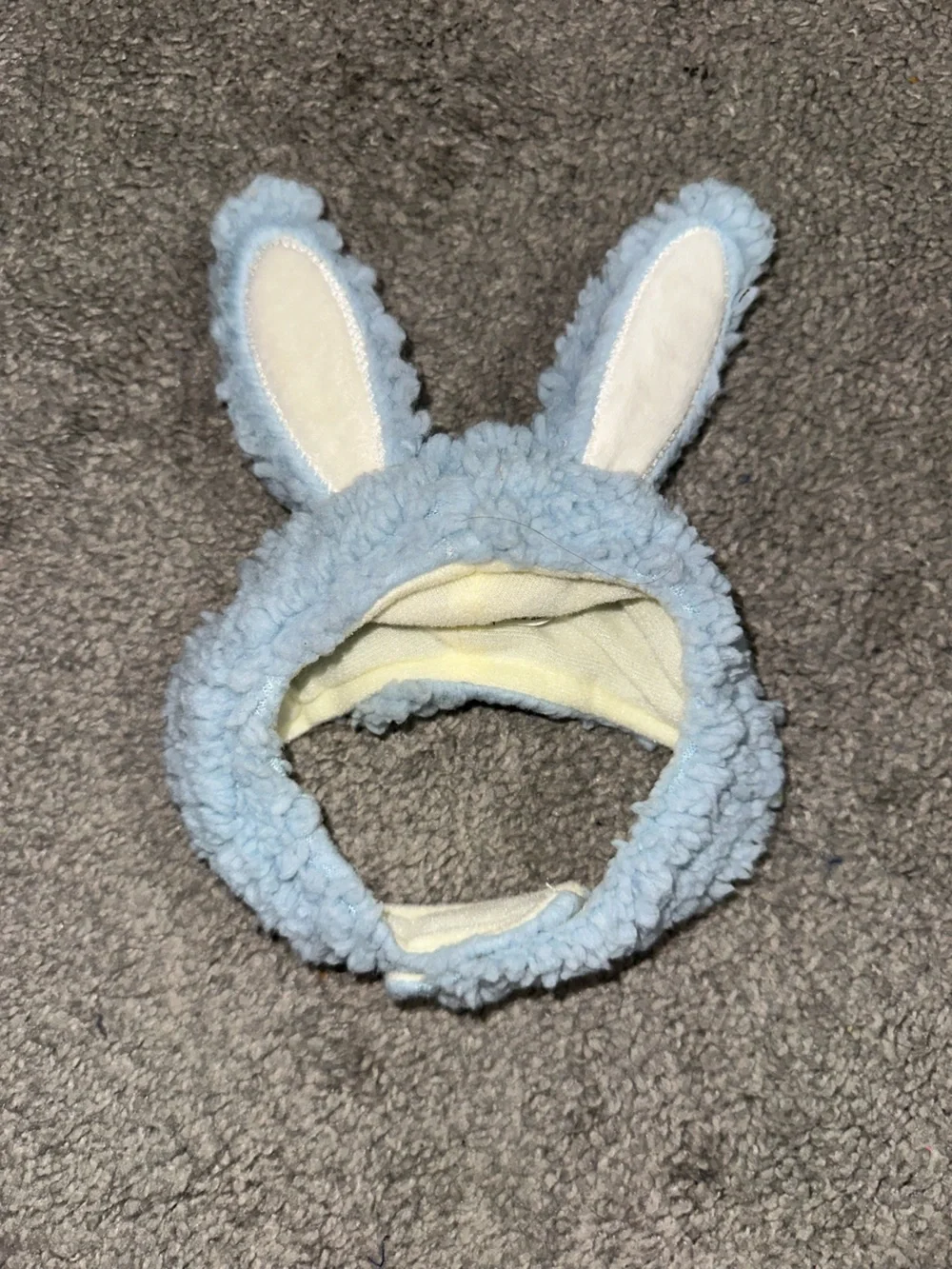 Plush Bunny Ear Dog Headband in Light Blue